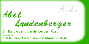 abel landenberger business card